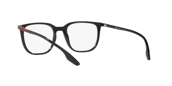 Brillen Prada Linea Rossa PS 01OV (1AB1O1) farbe black form quadratisch gläser demo lens