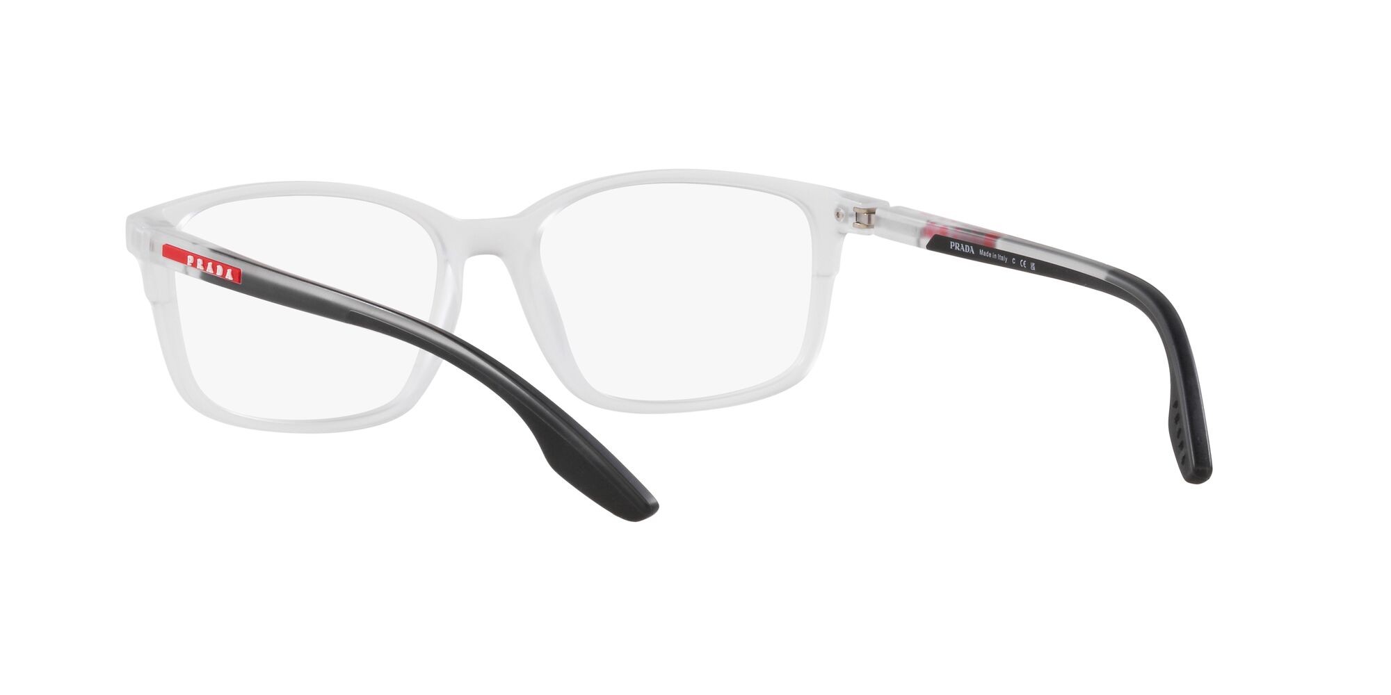 Brillen Prada Linea Rossa PS 01PV (11H1O1) farbe opaco trasparente form quadratisch gläser lente demo