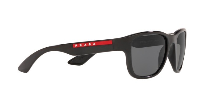 Occhiali da sole Prada Linea Rossa Active PS 01US (1AB5Z1) colore black forma quadrato lenti polar grey