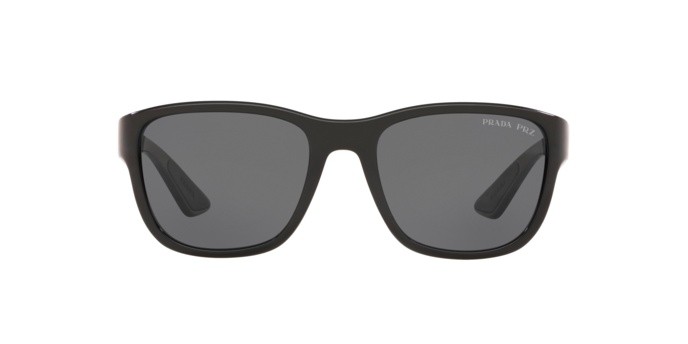 Occhiali da sole Prada Linea Rossa Active PS 01US (1AB5Z1) colore black forma quadrato lenti polar grey