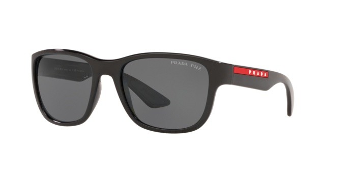 Occhiali da sole Prada Linea Rossa Active PS 01US (1AB5Z1) colore black forma quadrato lenti polar grey