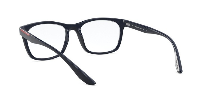 Brillen Prada Linea Rossa PS 02NV (VY71O1) farbe blue form quadratisch gläser demo lens