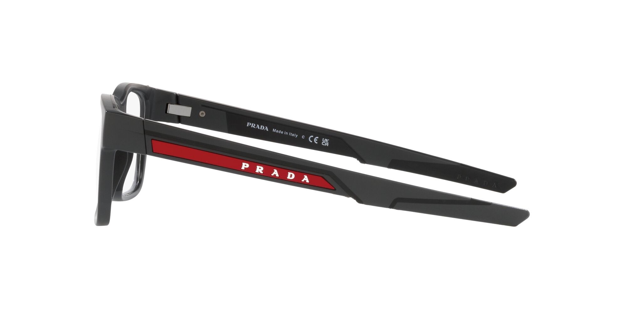 Brillen Prada Linea Rossa PS 02PV (11C1O1) farbe grigio opaco form quadratisch gläser lente demo