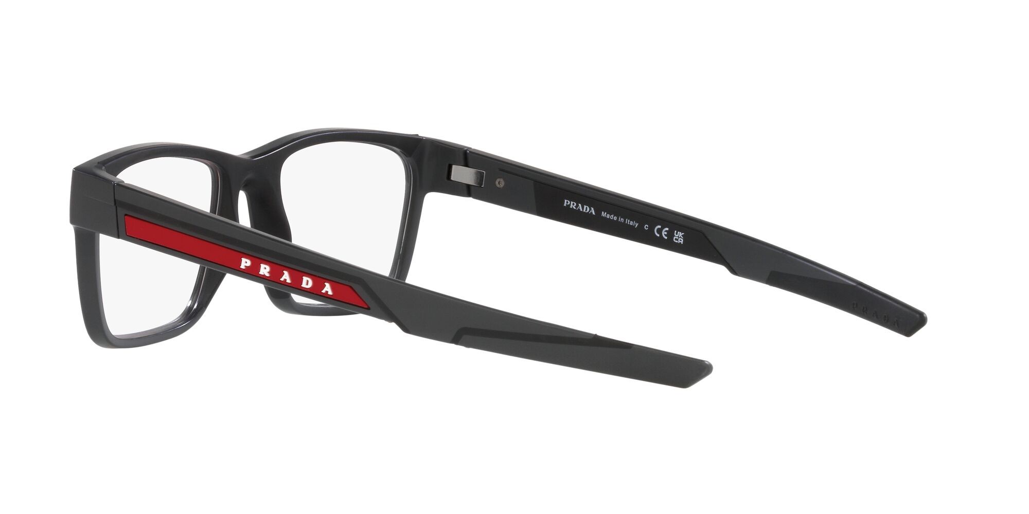 Brillen Prada Linea Rossa PS 02PV (11C1O1) farbe grigio opaco form quadratisch gläser lente demo