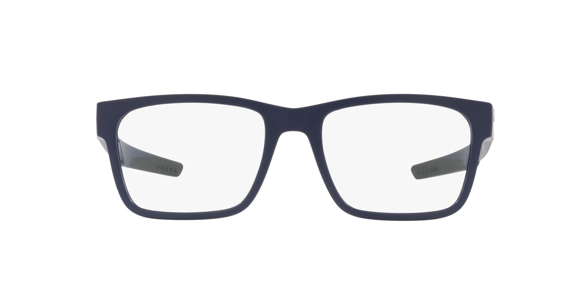 Eyeglasses Prada Linea Rossa PS 02PV (TFY1O1) color blu opaco shape square lenses lente demo