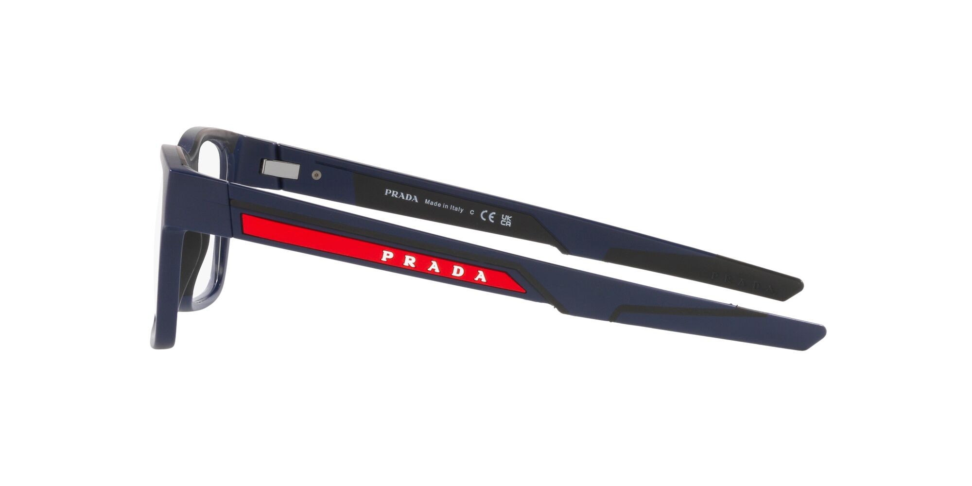 Eyeglasses Prada Linea Rossa PS 02PV (TFY1O1) color blu opaco shape square lenses lente demo
