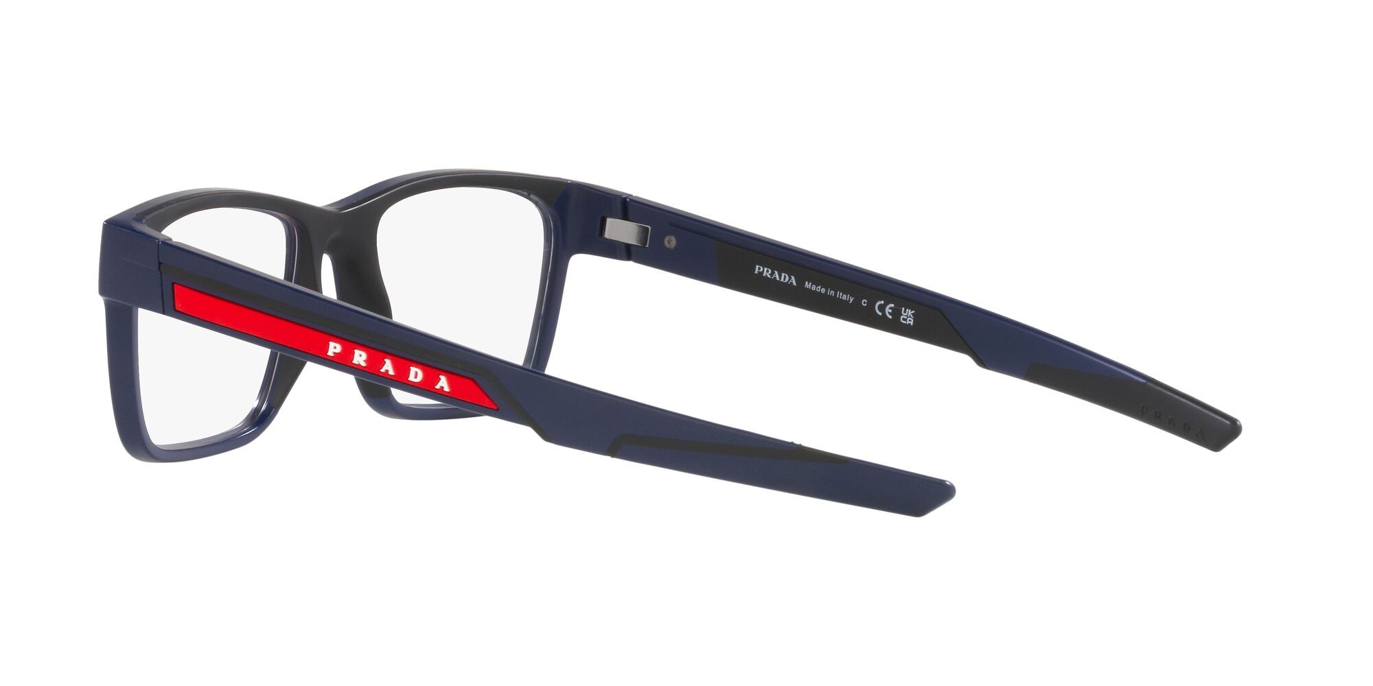Eyeglasses Prada Linea Rossa PS 02PV (TFY1O1) color blu opaco shape square lenses lente demo