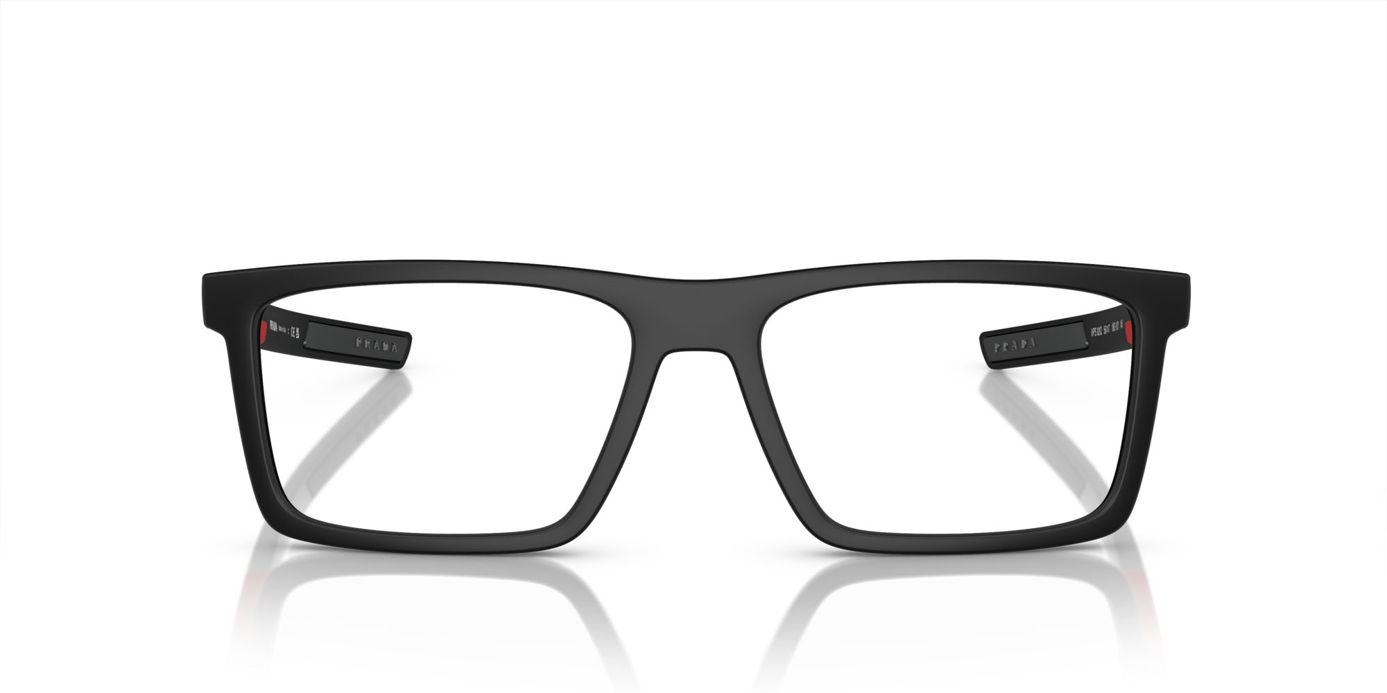 Brillen Prada Linea Rossa PS 02QV (1BO1O1) farbe nero opaco form rechteckig gläser lente demo