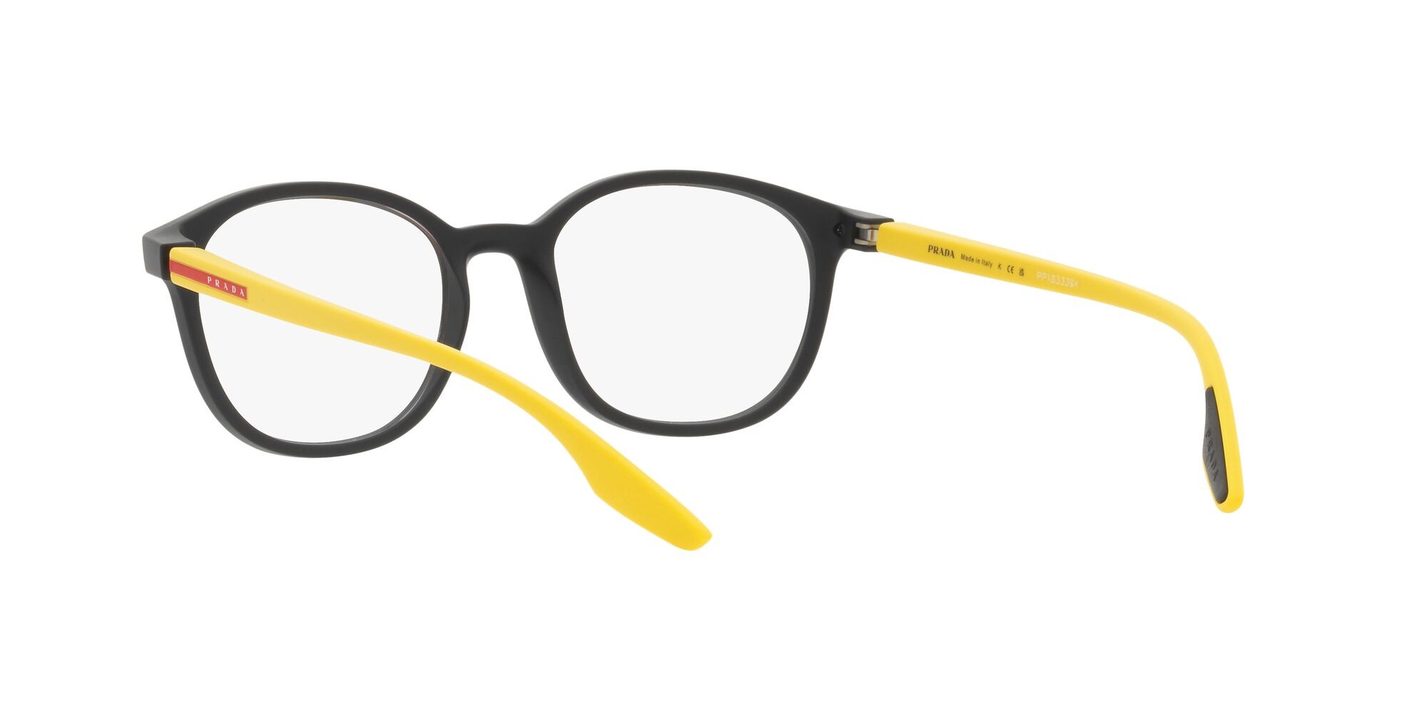 Brillen Prada Linea Rossa PS 03NV (08W1O1) farbe nero effetto gommato form pantos gläser lente demo