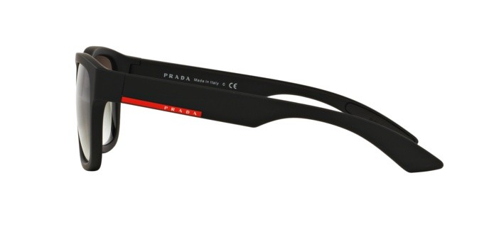 Sonnenbrillen Prada Linea Rossa PS 03QS (DG00A7) farbe black rubber form rechteckig gläser grey gradient