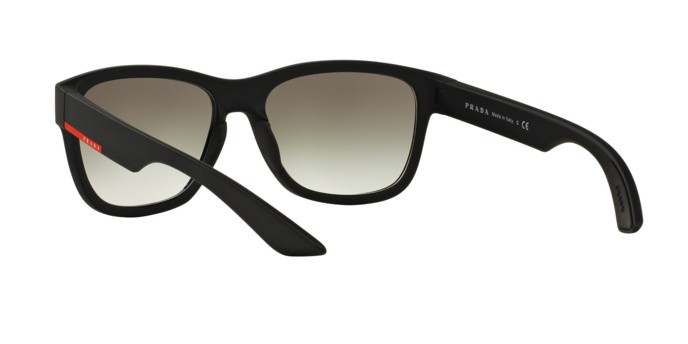 Sonnenbrillen Prada Linea Rossa PS 03QS (DG00A7) farbe black rubber form rechteckig gläser grey gradient