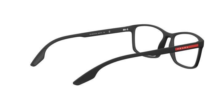 Brillen Prada Linea Rossa PS 04MV (DG01O1) farbe black rubber form rechteckig gläser demo lens