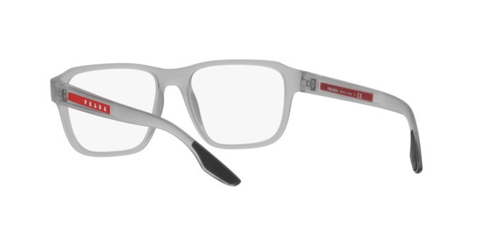Brillen Prada Linea Rossa PS 04NV (14C1O1) farbe grey transparent rubber form quadratisch gläser demo lens
