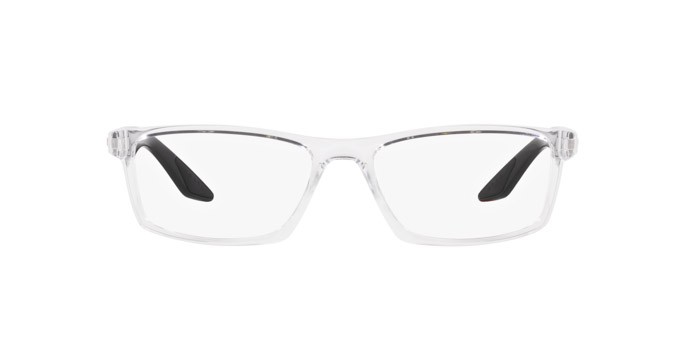 Occhiali da vista Prada Linea Rossa PS 04PV (2AZ1O1) colore cristallo forma rettangolare lenti lente demo