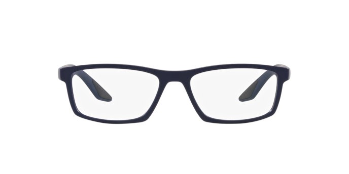 Occhiali da vista Prada Linea Rossa PS 04PV (U631O1) colore gomma blu forma rettangolare lenti lente demo