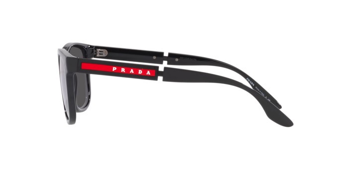 Sunglasses Prada Linea Rossa PS 04XS (1AB5S0) color black shape square lenses dark grey