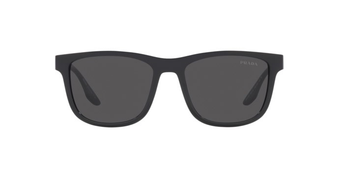 Sunglasses Prada Linea Rossa PS 04XS (1AB5S0) color black shape square lenses dark grey