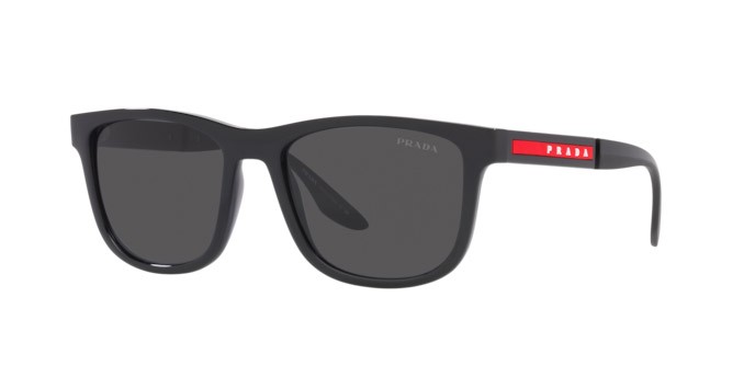 Sunglasses Prada Linea Rossa PS 04XS (1AB5S0) color black shape square lenses dark grey