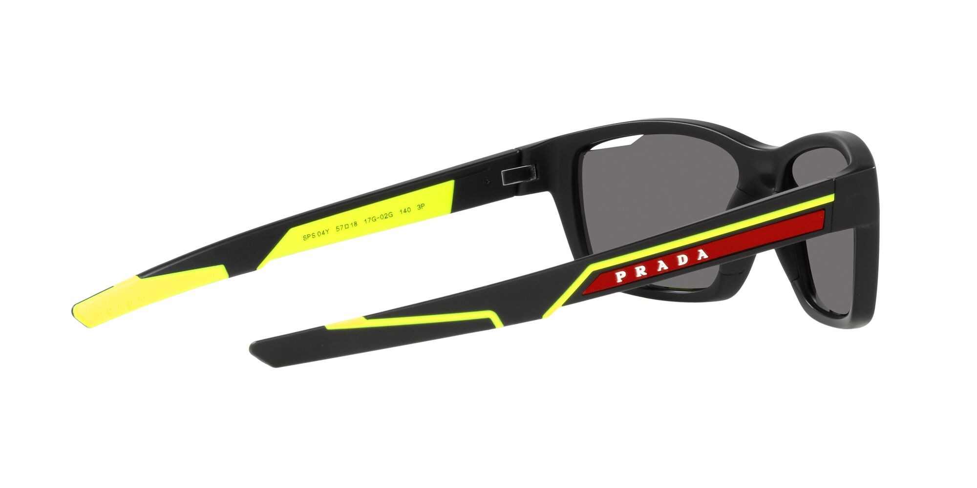 Sonnenbrillen Prada Linea Rossa PS 04YS (17G02G) farbe nero opaco form unregelmäßig gläser polar grigio scuro