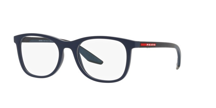 Brillen Prada Linea Rossa PS 05PV (TFY1O1) farbe gomma blu form quadratisch gläser lente demo