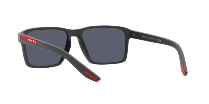 Sonnenbrillen Prada Linea Rossa PS 05YS (UFK05U) farbe gomma grigia form rechteckig gläser dark blue mirror violet