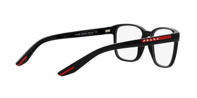 Occhiali da vista Prada Linea Rossa PS 06PV (1AB1O1) colore nero forma quadrato lenti lente demo
