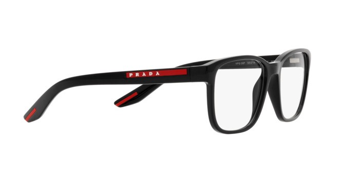 Occhiali da vista Prada Linea Rossa PS 06PV (1AB1O1) colore nero forma quadrato lenti lente demo