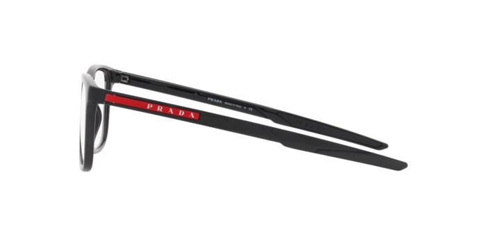 Eyeglasses Prada Linea Rossa PS 07OV (1AB1O1) color black shape square lenses demo lens