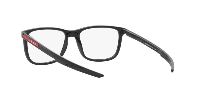 Eyeglasses Prada Linea Rossa PS 07OV (1AB1O1) color black shape square lenses demo lens