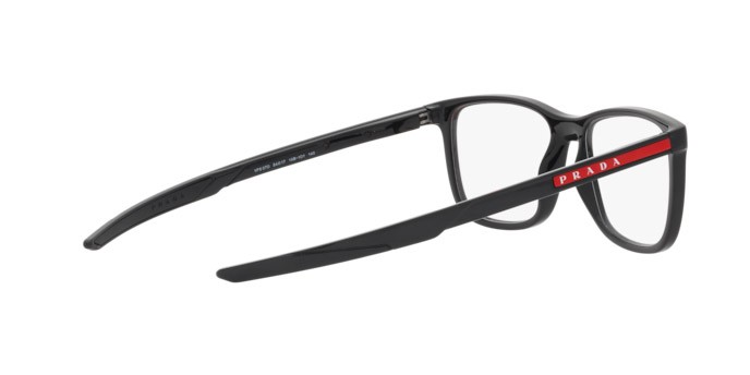 Eyeglasses Prada Linea Rossa PS 07OV (1AB1O1) color black shape square lenses demo lens