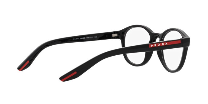 Occhiali da vista Prada Linea Rossa PS 07PV (1AB1O1) colore nero forma pantos lenti lente demo