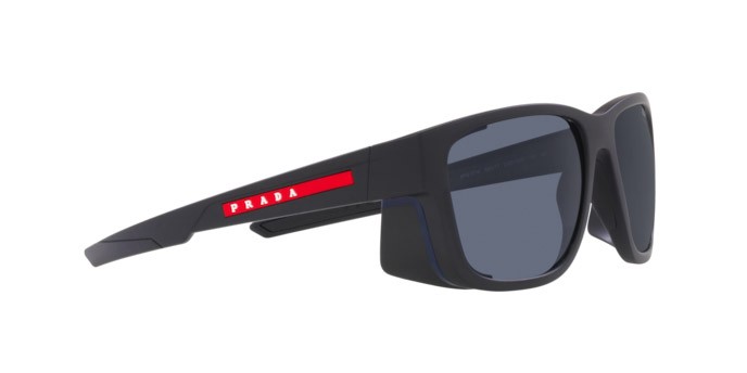 Sonnenbrillen Prada Linea Rossa PS 07WS (DG009R) farbe black rubber form quadratisch gläser blue