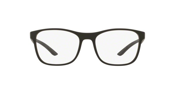 Brillen Prada Linea Rossa PS 08GV (DG01O1) farbe black rubber form quadratisch gläser demo lens