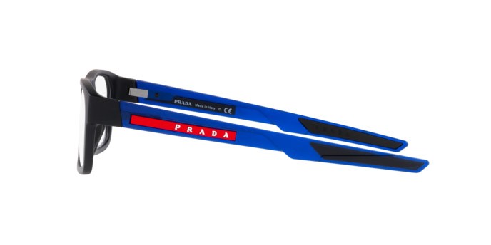 Brillen Prada Linea Rossa PS 08OV (15C1O1) farbe blue transparent form rechteckig gläser demo lens