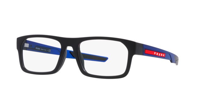 Brillen Prada Linea Rossa PS 08OV (15C1O1) farbe blue transparent form rechteckig gläser demo lens