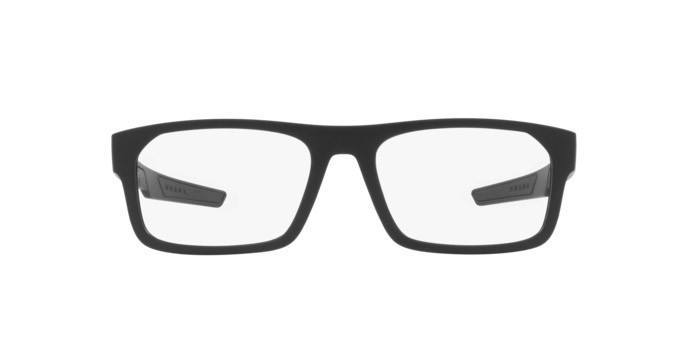 Eyeglasses Prada Linea Rossa PS 08OV (DG01O1) color black rubber shape rectangle lenses demo lens