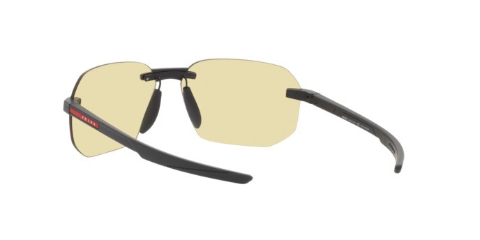 Sonnenbrillen Prada Linea Rossa PS 09WS (DG002S) farbe black rubber form unregelmäßig gläser photo brown