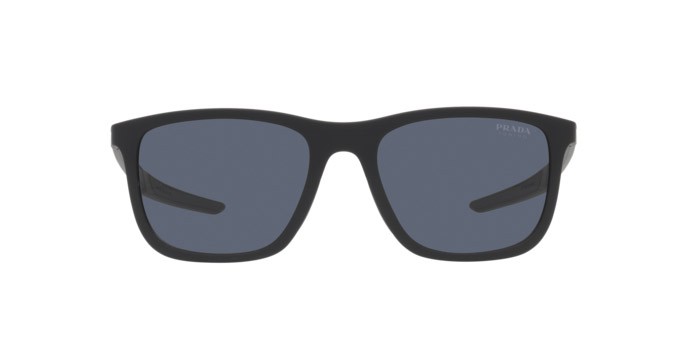 Sonnenbrillen Prada Linea Rossa PS 10WS (DG009R) farbe black rubber form quadratisch gläser blue