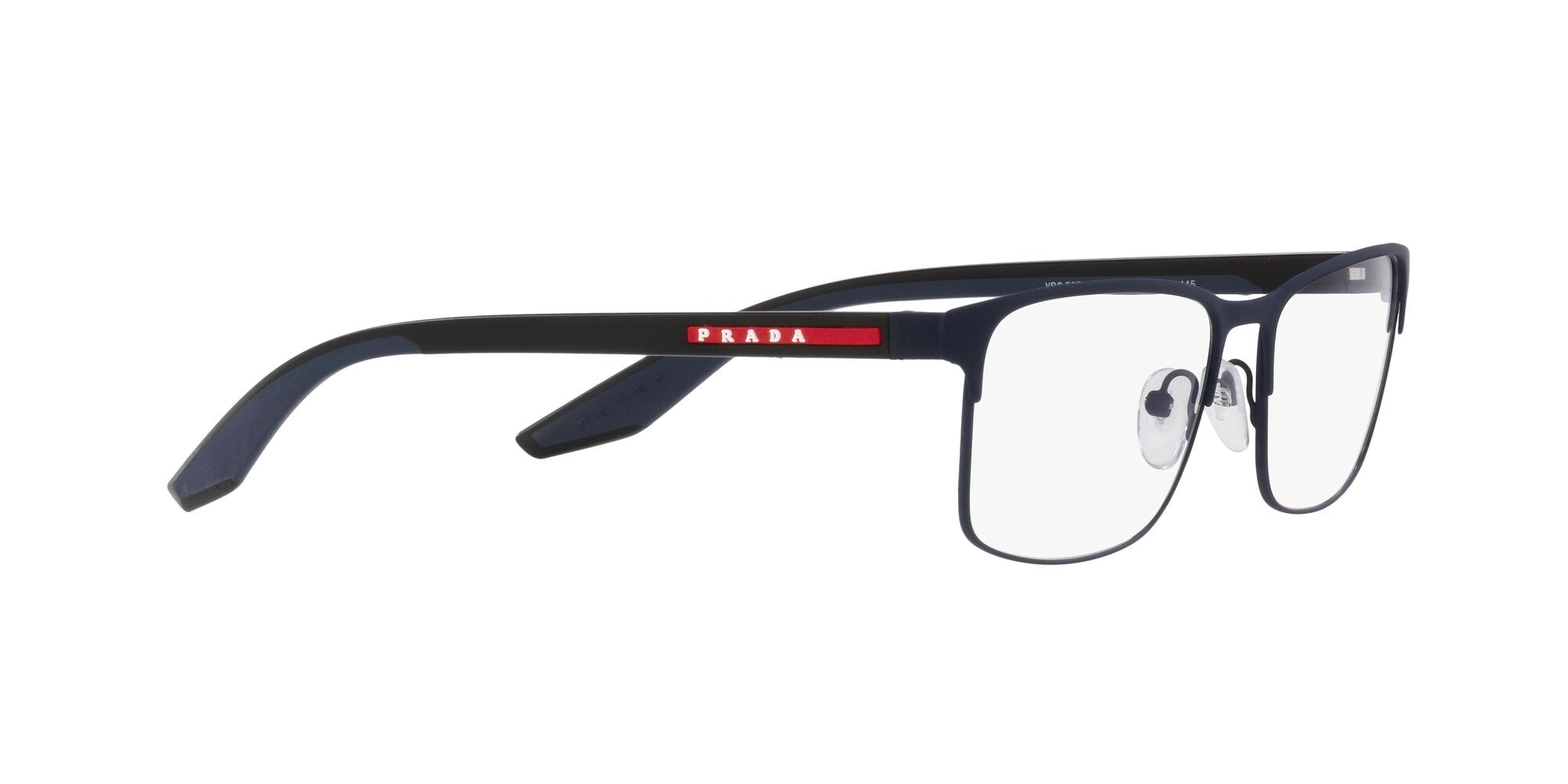 Occhiali da vista Prada Linea Rossa PS 50PV (TFY1O1) colore gomma blu forma rettangolare lenti lente demo