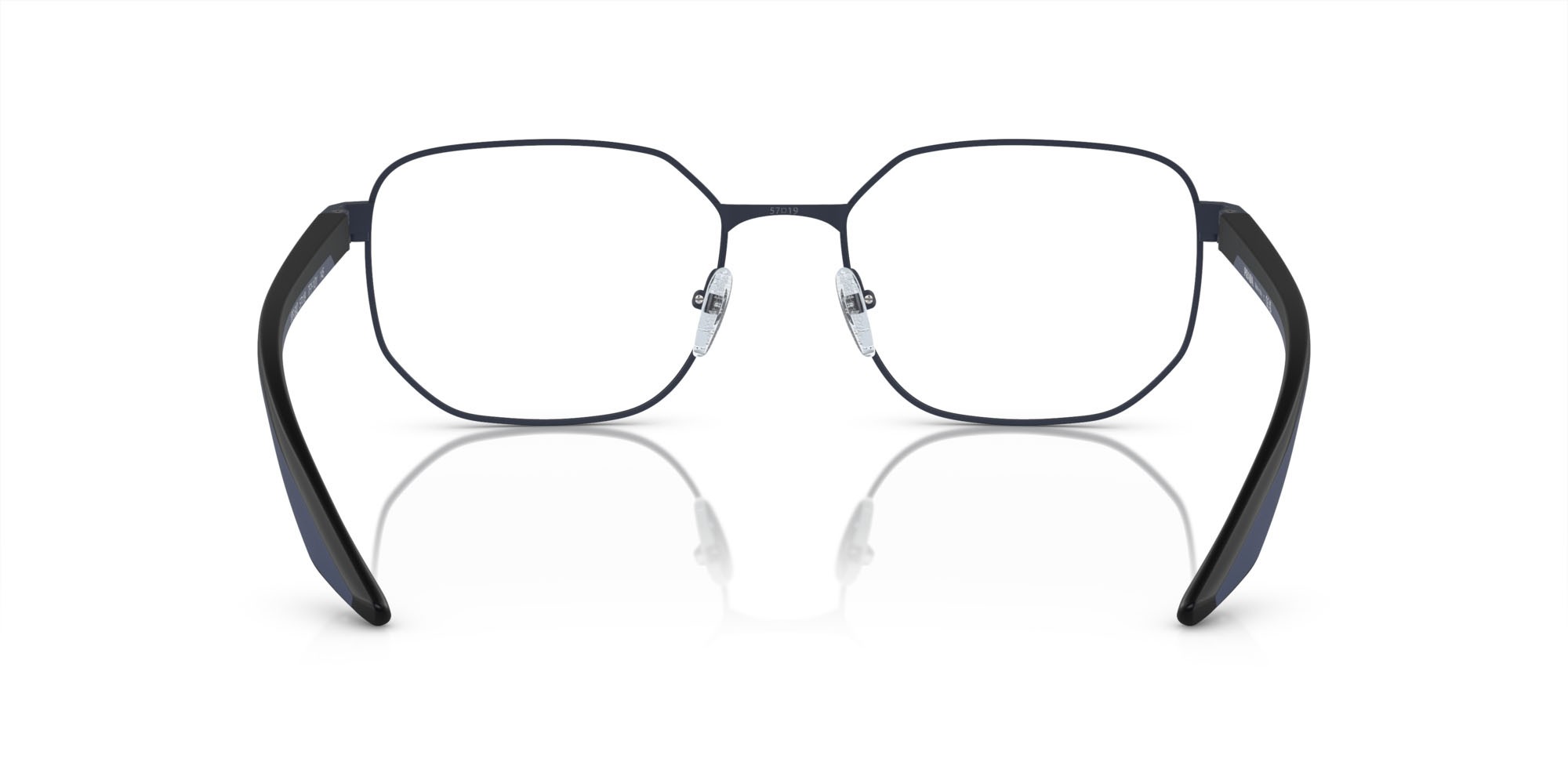 Occhiali da vista Prada Linea Rossa PS 50QV (TFY1O1) colore gomma blu forma irregolare lenti lente demo