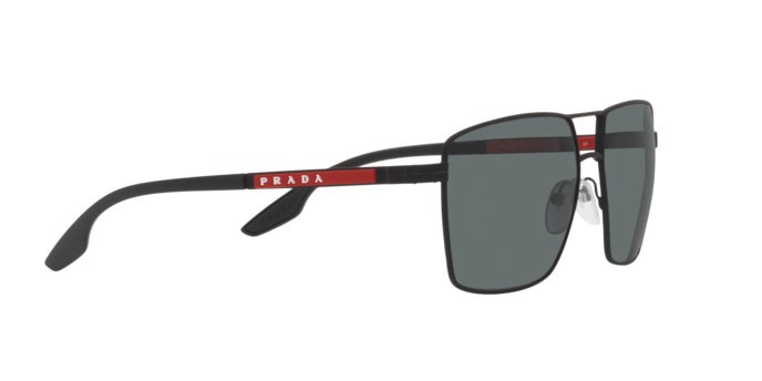 Sonnenbrillen Prada Linea Rossa PS 50WS (DG002G) farbe black rubber form quadratisch gläser polar dark grey