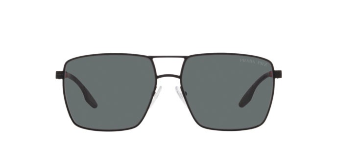 Sonnenbrillen Prada Linea Rossa PS 50WS (DG002G) farbe black rubber form quadratisch gläser polar dark grey