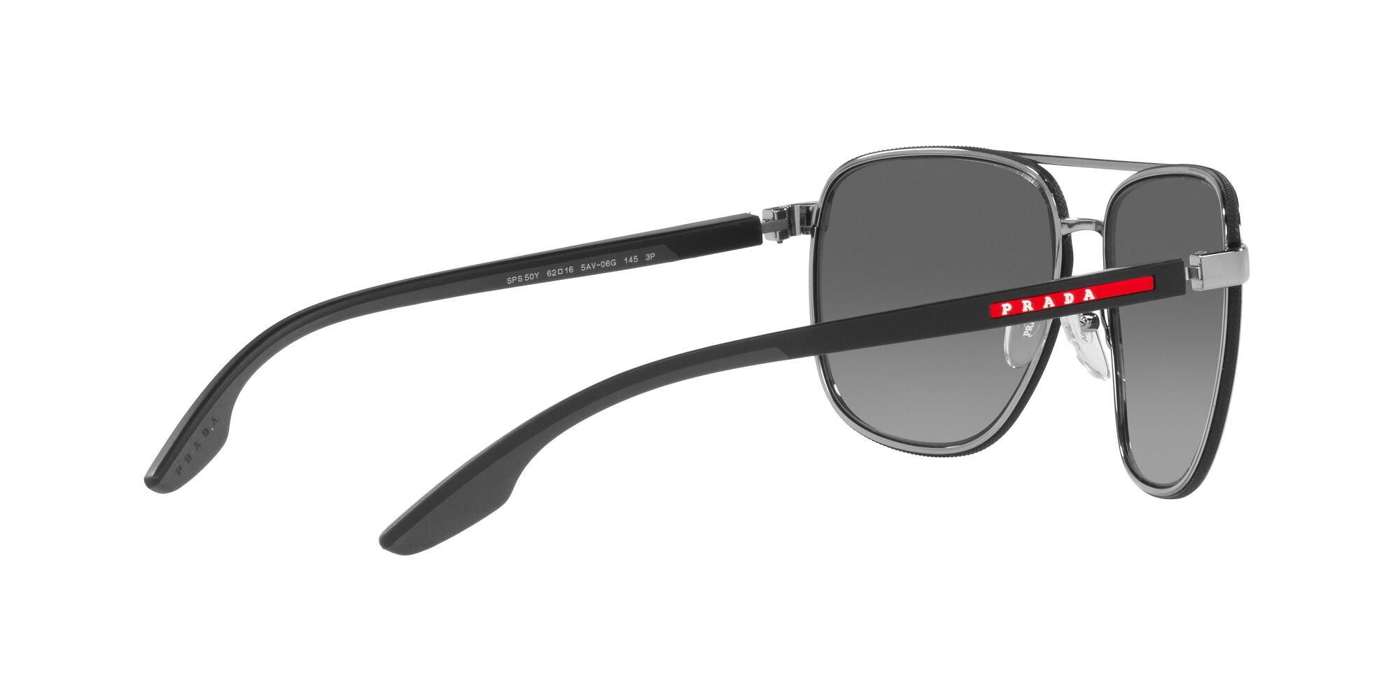 Sonnenbrillen Prada Linea Rossa PS 50YS (5AV06G) farbe gunmetal form aviator gläser polar grigia sfumata