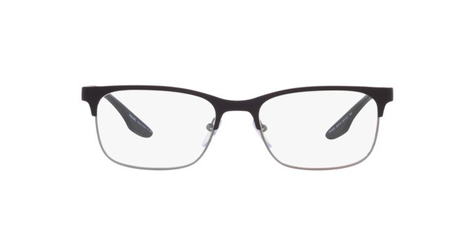 Brillen Prada Linea Rossa PS 52NV (UR71O1) farbe blue rubber form quadratisch gläser demo lens