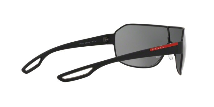 Sonnenbrillen Prada Linea Rossa PS 52QS (DG01A1) farbe black rubber form rechteckig gläser grey