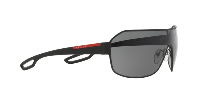 Sonnenbrillen Prada Linea Rossa PS 52QS (DG01A1) farbe black rubber form rechteckig gläser grey