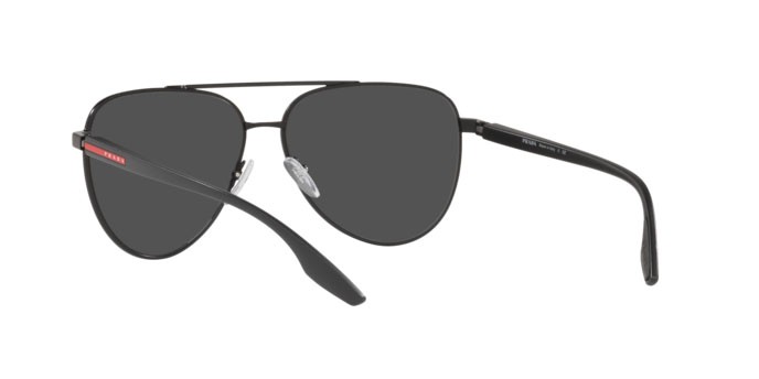 Sonnenbrillen Prada Linea Rossa PS 52WS (1BO06F) farbe matte black form aviator gläser dark grey
