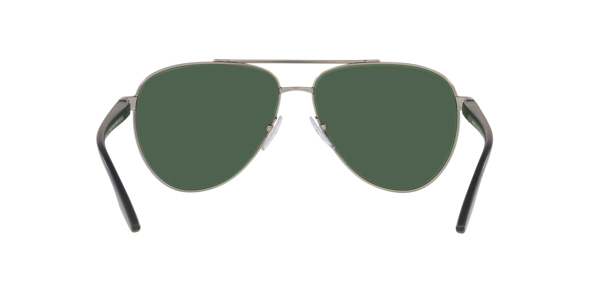 Occhiali da sole Prada Linea Rossa PS 52YS (7CQ06U) colore argento forma aviator lenti green tuning