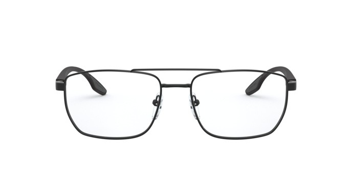 Brillen Prada Linea Rossa PS 53MV (1BO1O1) farbe matte black form unregelmäßig gläser demo lens