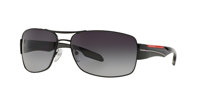 Sonnenbrillen Prada Linea Rossa PS 53NS (7AX5W1) farbe black form rechteckig gläser polar grey gradient